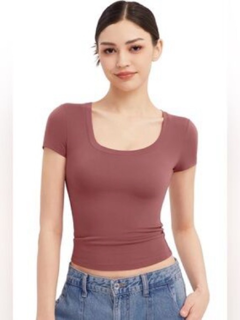 NEW Pumiey Scoop Neck Top Dusty Rose Pink 2XL Plus